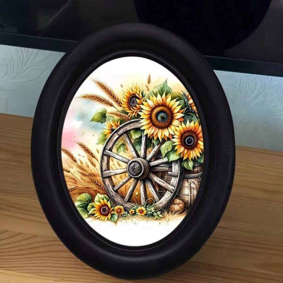 3D Flat - 1 個 3D 復古風格相框牆飾，湖畔芭蕾兔子設計（尺寸 4.16 X 5.25 英吋），照片轉印，適用於客廳、臥室、廚房或農舍風格居家裝飾，無需鑽孔