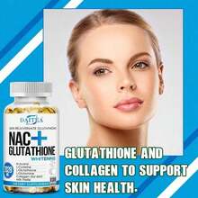 Daitea NAC & Glutathione Daily Supplement Capsules, 120 Count - 2bottel - 查看 6