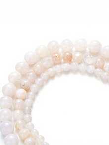 Natural Stone Beads White Exploded Quartz Crystal Bead Spacer Beads 6 8 10mm Pick Size For Jewelry Making DIY Bracelet Necklace Accessories - Multicolor - View 3