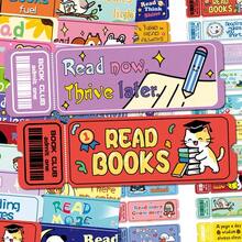 10/20/40Pcs Cute Cartoon Bookmarks Creative High Appearance Level Page Markers Unique Reading Tags Lovely Book Marking Accessories For Reading Journal Supplies,Random Pattern - Multicolor - View 2