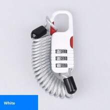 TOSUOD 3-Digit Combination Steel Cable Lock, Retractable Portable Anti-Theft Lock For Motorcycle And Bicycle, Anti-Cut And Anti-Pry Structure, Multi-Functional Lock Compatible With Helmet And Luggage, Essential Cycling Safety Accessory - Multicolor - View 14