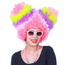 Colorful Double Ponytail Wig For Women Pink Purple Yellow For Women Cosplay Wig - Multicolor - View 7