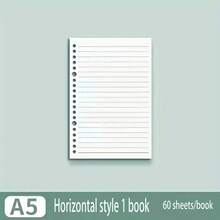 Office Notebook Paper Refills, 60 Sheets, A4/B5/A5 Size, Blank Grid, Dot Matrix, Ruled Writing Paper, Refill Pack For Office And Study. - Dark Grey - View 1