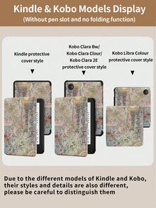 Kingsung Retro Floral Pattern Tablet Case, Compatible With Ipad Air 8 (Model M4), 2026 11-Inch/13-Inch, 9.7/10.2/10.5/10.9/12.9-Inch, Pro 11-Inch, 10th Generation , Galaxy Tab S6 Lite 10.4-Inch, Kindle Paperwhite 2024 12th Generation, Kindle 2022 11th Generation. It Has Shock-Proof Function And Intelligent Stand, With Automatic Wake-Up And Sleep Functions. - Multicolor - View 11