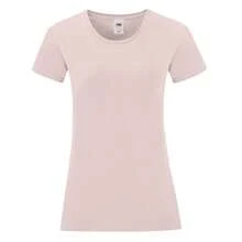 Fruit Of The Loom Womens/Ladies Iconic 150 T-Shirt - 粉紅玫瑰 - 查看 1