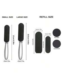 1/2/6pcs, Stainless Steel Foot File Double Sided Callus Remover For Dead Skin Professional Pedicure Tools Callous Scraper - Foot Scrubber - View 10