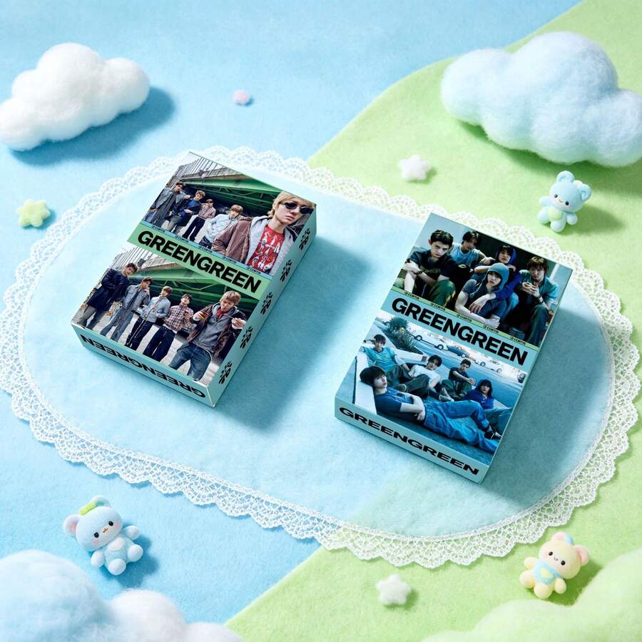 K-Pop CORT1S Mini2 專輯 GREENGREEN 小卡收納夾 GREENGREEN Lomo 卡組 可愛成員小卡 粉絲周邊 生日禮物 - 彩色 - 查看 1