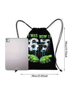 67 Six Seven Sports Backpack - Digital Print Pattern Sports Drawstring Backpack. Random Print Casual Daily Use Bag, Fashion Pattern Design, Lightweight And Large Capacity. Perfect For Fitness, Travel And Office Use, Ideal Gift For Men, Fathers And Friends. - Multicolor - View 7