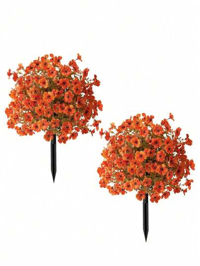 1 pieza Planta floral artificial erguida con tallo, adecuada para decoración exterior de otoño, margarita de seda y eucalipto realistas, resistente a los rayos UV, adecuada para porche, patio interior, balcón, decoración del jardín, planta artificial, decoración de otoño