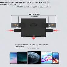 Car Phone Holder Multifunctional Car Phone Mount Durable Phone Dashboard Air Vent Smartphone Holder Bike Mount Outdoor, Bike ABS - Multiple Styles - View 7