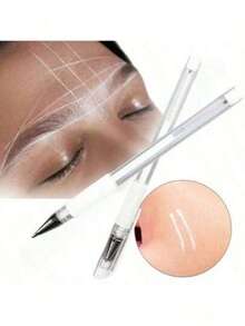 White Eyebrow Microblading Pen, Waterproof Eyebrow Position Marking Tool, Permanent Makeup Tattoo Positioning Tool, Artist Permanent Makeup Measuring Tool, Eyebrow Drawing Pen, Eyebrow Drawing Tool, Halloween Makeup, Tattoo 2/1pc - White - View 4