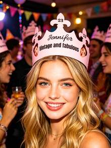 1/5/10/20 buah Topi Ulang Tahun yang Dapat Disesuaikan, Topi Pesta dengan Foto Wajah yang Dipersonalisasi, Topi Pesta dengan Teks dan Warna yang Dapat Disesuaikan, Dekorasi Ulang Tahun, Perlengkapan Foto Pesta Ulang Tahun, Hadiah untuk Wanita, Hadiah untuk Pria, Suvenir, Hadiah untuk Teman, Keluarga, Pasangan, Cocok untuk Ulang Tahun, Pesta Pernikahan - Aneka warna (topi) - View 9