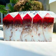 1pc Random Flame Agate Square Pillar, Crystal - Interior Decorative Stone, Crystal Array Combination, Mother's Day And Personal Collection. - Multicolor - View 9