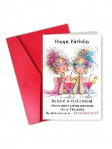 1pc "Big Sister & Little Sister" Sisterhood Card With Envelope, A Heartfelt Gift For Sisters To Celebrate Lifelong Sisterhood, Suitable For Birthdays And Special Moments, Blank Inside - Soul Sisters - View 5