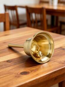 Brass Hand-Rung Bell, Small And Large Sizes Available, Handle Bell Vintage Decorative Ornament, Collectible Desktop Decor - Multicolor - View 6