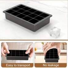 15-Cavity Liquid Ice Brick Mold With Leak-Proof Lid - Stackable, Suitable For Making Cocktails, Beverages And Chilled Drinks. Features Integrated Storage Function. High-Quality Mold Can Be Stored In The Refrigerator. Home Use Ice Brick Mold. - Multicolor - View 8