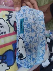 SNOOPY 1pc Large Capacity Pencil Case, Cute Stationery Bag, Can Store Pencils, Pens, Erasers, Rulers, Stickers And Sticky Notes, Suitable As Birthday Gift And Party Favor - View 10
