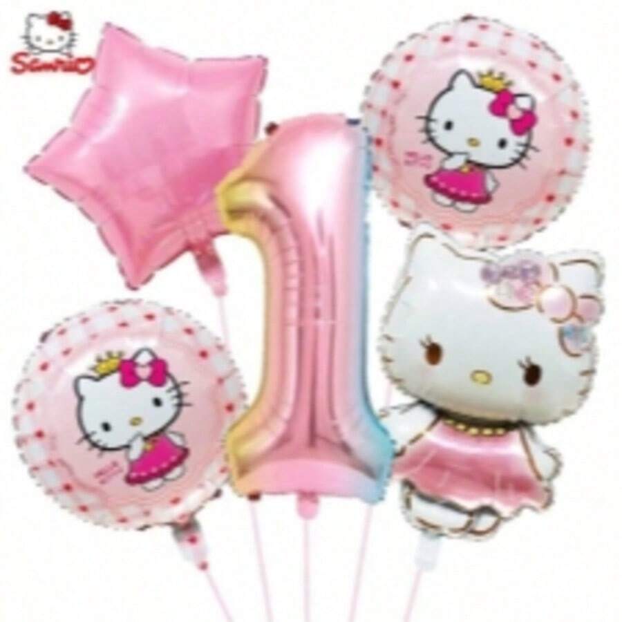 BUTTBILL Pink Kawaii Party Accessory, Premium Reusable Foil Balloons, Perfect For Toddler Girl Birthday, Baby Shower And Princess Carnival Party - View 1