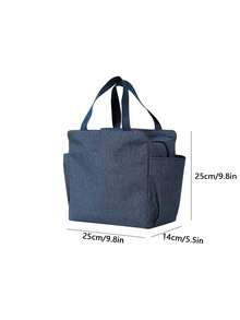 Large Capacity Woven Storage Bag - Zipper Design, Machine Washable Polyester Craft Bag, Suitable For Knitting, Crochet, Weaving - Perfect Gift For Knitting Enthusiasts, Patterned Tote Bag, Zipper Lunch Bag - Multicolor - View 8