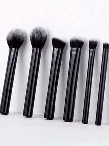 Black Professional Makeup Brush Set, Includes Blush Brush, Powder Brush, Concealer Brush, Eyeshadow Brush, Complete Makeup Tool Set, Perfect For Travel And Gift - Black - View 6