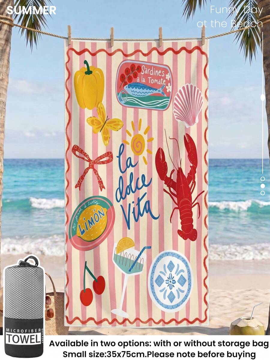 1件海灘毛巾，海灘必需品，度假與浴室裝飾，超強吸水，適用於浴室、游泳、健身、瑜伽，柔軟微纖維，輕便便攜，防風、防曬、防沙，夏季旅行