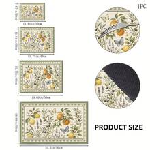 1pc Fruit Print Absorbent Drying Mat, Kitchen Decor Coffee Machine Mat, Hand Drip Coffee Pot Drain Mat, Kitchen Floor Mat, Table Mat, Kitchen Countertop Dish Drying Mat, Breakfast Mat, Heat-Resistant Drain Mat With Non-Slip Backing, Diatomaceous Earth Drain Mat, Stain-Hiding, Super Absorbent Kitchen Drain Mat, Easy-To-Clean Dish Rack Mat, Perfect For Kitchen, Dining Table, Coffee Shop, Bar, Holiday, Party, Home Decor, Holiday Gift - Multicolor - View 8