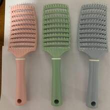 Fluffy Styling Pig Bone Design Curved High-Top Comb, Fine Tooth Design Massages Scalp, Home Self-Styling, Convenient Hair Care Massage Comb - A - View 2