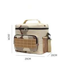 Outdoor Waterproof Picnic Bag Camouflage Thermal Insulation Lunch Box Bag Oxford Cloth Portable Thermal Insulation Bag 15L - Black, White and Gray Camouflage - View 2
