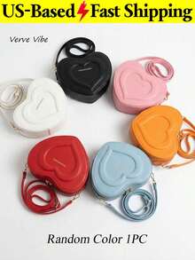 Heart-Shaped Bag Romantic Dating Travel Music Festivals And Parties To Hold Essentials In Style Women's Bags Crossbody Bags Shoulder Bags - 彩色 - 查看 14