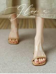 Women Heeled Sandals - Apricot - View 3