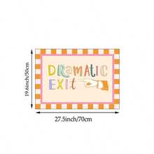 1pc Dramatic Exit Funny Wall Art Picture Cute Pastel Prints Canvas Paintings Retro Typography Poster Humorous Quote Sign Home Decor For Dorm Bedroom Hallway Preppy Room Wall Decoration Unframed / Framed - Pattern In Color - View 10