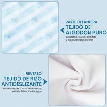 2PCS Almohadillas de Cama Absorción Extra Alta,Impermeable Secado Rápido,Empapadores Reutilizable Lavable para Incontinencia Urinaria,Protectores de Cama para Niños,Ancianos,Mscotas,Adultos,Nocturna - 1 - Ver 6