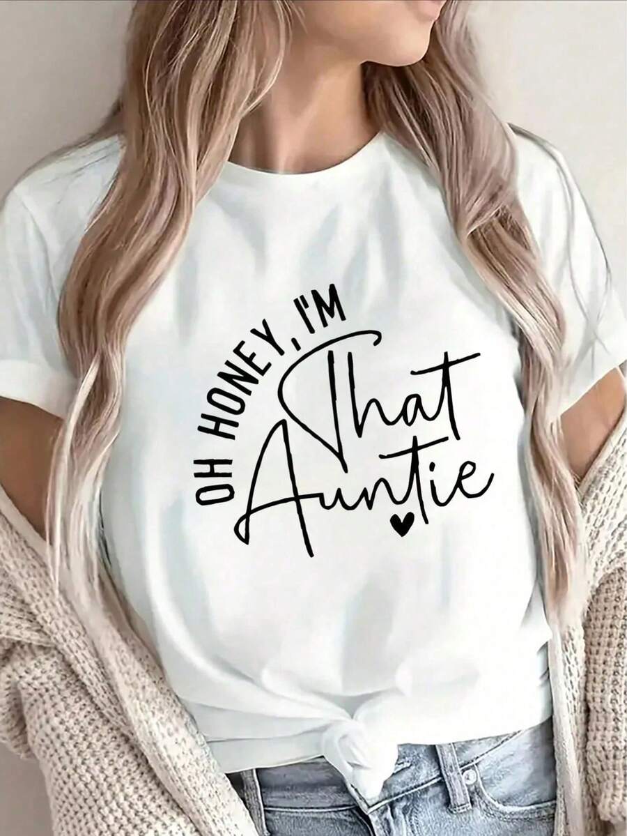 Camiseta drtida de t￭ara mujer - "Oh cari￱o, Camisa de manga corta