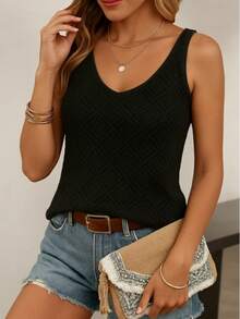 Women's Solid Color Casual Versatile Daily Wear Shirt - Black - View 1