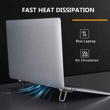 2pcs Mini Foldable Laptop Stand, Self-Adhesive Invisible Laptop Riser, Adjustable Laptop And Keyboard Lift, 2 Viewing Angles, Portable Ergonomic Desk Accessory - Multicolor - View 4