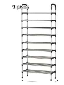 4/5/6/7 Tier Shoe Rack Organizer, Stainless Steel Rack - Simple And Easy To Assemble Shoe Organizer - Clothes Organizer Furniture With Straps - Shoe Rack With Clothes And Hat Racks - The Ultimate Solution For Clothes And Shoe Organization - Silver - View 2