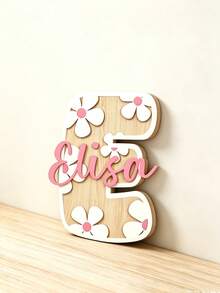 1pc Personalized Wooden Double Layer Custom Name Decor, Laser Cut Cursive Font Door Wall Plaque, Multiple Colors Available, Suitable For Bedroom, Living Room, Wedding And Housewarming Gift, Valentine's Day Decoration Carving, High Quality Customization, Exclusive Unique Gift - Style 1 - View 9