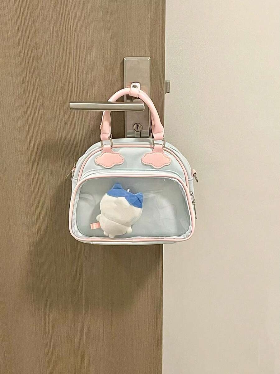 日系原宿風可愛動漫卡片徽章女學生百搭手提包後背包斜背包