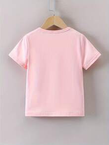 Camiseta de manga corta para niñas con estampado "Axolotl montando un capibara" para el verano - Negro - Ver 10
