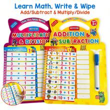 Children's Math Arithmetic Practice Book, Addition Subtraction Multiplication Division Math Training Learning Teaching Aid, Student Game Cards, Reusable Educational Math Table Workbook - Multicolor - View 2