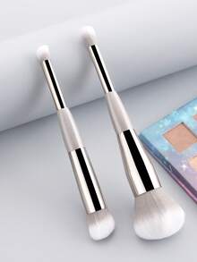 ronshadow 2pcs Dual-Ended Makeup Brushes, Blush Brush, Contour Brush, Round Tip Eyeshadow Blending Brush, Concealer Brush, 2-In-1 Portable Makeup Brush, Full Face Makeup Tool - Multicolor - View 4