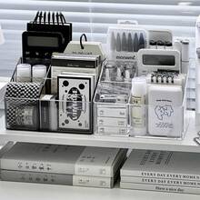 1格/3格/5格透明筆筒，學生用桌面收納盒，化妝刷收納，化妝品配件，居家辦公室桌面收納必備文具用品 - 多色 - 查看 8
