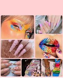 Resin Rhinestones Flat Bottom – Multi-Color Diamond Art Diamonds For Nail Art, Handmade Crafts, Book Decoration & Makeup Nails, DIY Craft Kit With 2pcs Pickup Tool, Shiny Crystals For Shoes & Clothing Nail Charms - Multicolor - View 8
