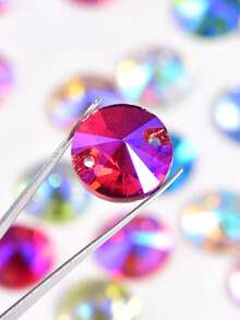 Resin Rhinestones Flat Bottom – Multi-Color Diamond Art Diamonds For Nail Art, Handmade Crafts, Book Decoration & Makeup Nails, DIY Craft Kit With 2pcs Pickup Tool, Shiny Crystals For Shoes & Clothing Nail Charms - Multicolor - View 5