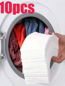 [New Hot-Selling Product Launch]10/100pcs Colorful Dye Catcher Laundry Sheets - Prevents Dye Transfer, Allows Mixed Washing, Achieves Bright Results, Suitable For Home And Commercial Use, Laundry Room Essential. - Multicolor - View 12