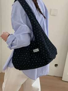 Tas Bahu Model Korea dengan Desain Unik, Tas Jinjing Serbaguna, Modis, dan Elegan untuk Musim Panas bagi Wanita - Hitam - View 5