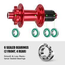 BOALNY BOLANY 120 Click MTB Boost Hub 4 Bearing 32 Holes HG Lightweight Disc Brake Compatible Bicycle Hubs Noisy Bicycle Cube - Multicolor - View 5