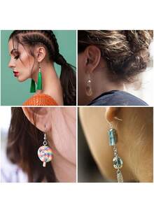 1 Set Earring Making Kit, 20-230 Pieces, 925 Silver Plated Ear Wires, Jump Rings, Transparent Silicone Backs, Suitable For DIY Earring Jewelry Making Accessories - Set - View 3