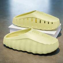 2026 Neue Sommer Herren Lässig Pantoffeln Herren Outdoor Strand Sandalen Plateau Clogs Sandalen Damen Leicht Rutschfest Modell Sandalen Fußbekleidung - Grün - Übersicht 4