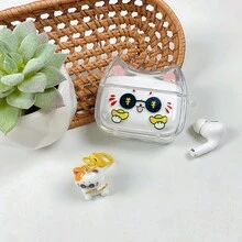 1 Set Money Ingot Cat Earbud Case Compatible With Apple New 4/Pro 3 Earbud Protective Cover Case 2nd 3rd Generation Personalized Cartoon Protective Case PRO 2 Anti-Drop PRO 3 - Multicolor - View 5